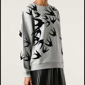 McQ Alexander McQueen Bird-Print Classic Sweatshirt